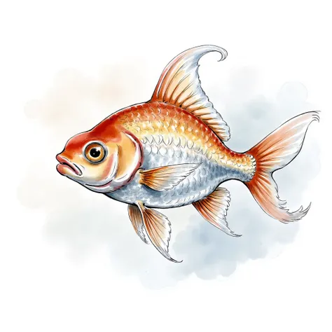 A fish
water color illustration, no background