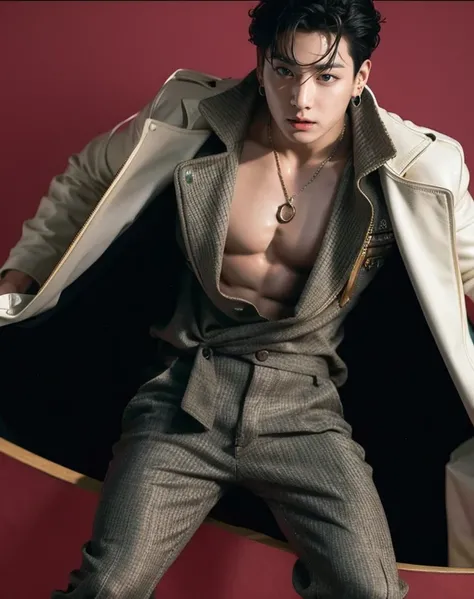 Jungkook BTS, muscular and marked