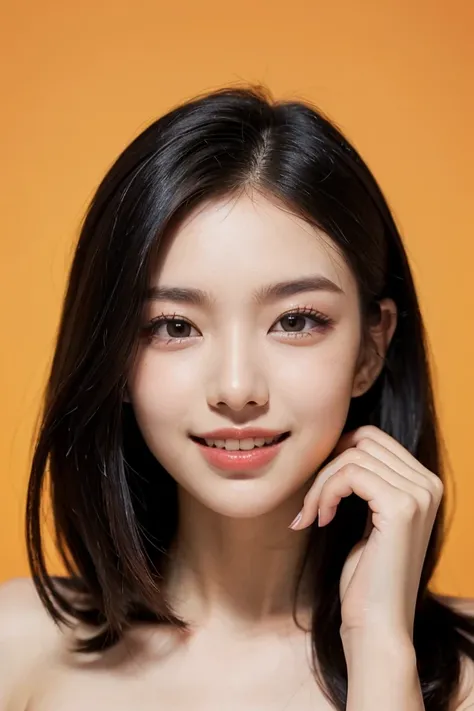 ((masterpiece)), ((of the best quality)), (Portrait of a Beautiful Girl), very elaborate eyes, perfect and detailed face in After's Prison, very elaborate nose , open your mouth, Radom Color Shorts, Perfect Teeth, bare shoulder, charming, completely comp...