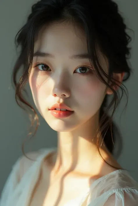 best quality, face focus, soft light, ultra high res, (photorealistic:1.4), RAW photo, 1japanese girl, solo, cute