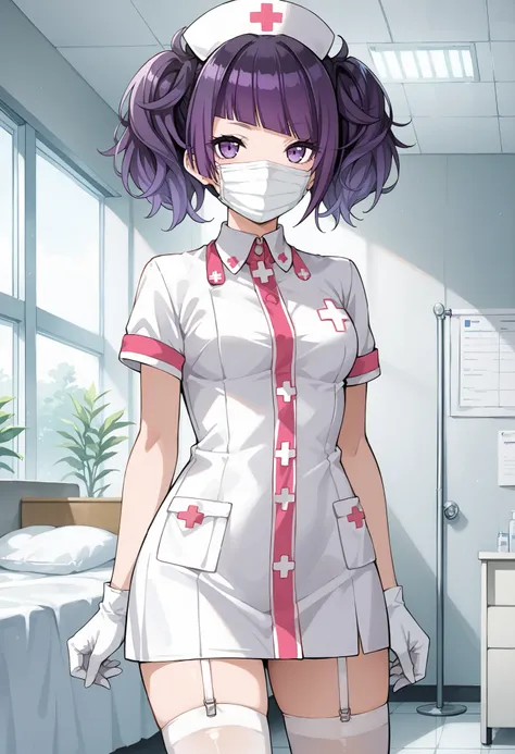 Score_9, score_8_up, score_7_up, source_anime, tnkmmm, solo, purple hair, short twintails, blunt bangs, diagonal bangs, purple eyes, medium breasts, small breasts, (best quality), (high quality), {masterpiece}, extremely delicate and beautiful, ultra-detai...