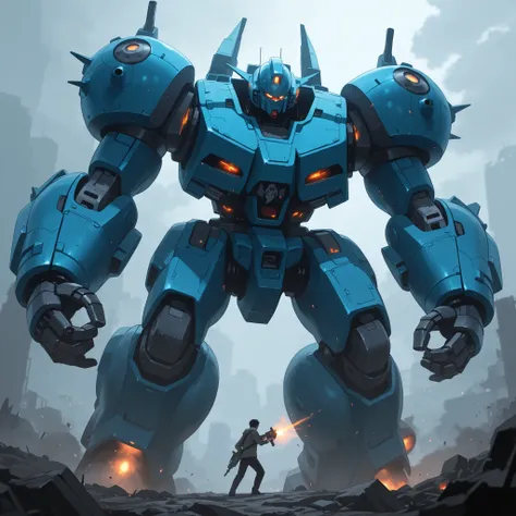 Giant Mech robot with a lot of weapons