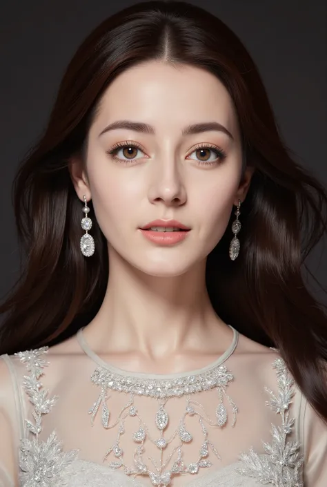 (masterpiece), breathtaking ancient woman, (ancient dress), (close up portrait), neat and ordery hair, (frontal view), highlighted intricate details, ultra detailed facial features, harmonious color palette, showcasing grace and beauty, winning award quali...