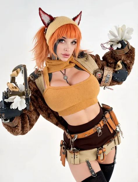 Realistic photo of beautiful 1girl solo katopunk, award winning, masterpiece