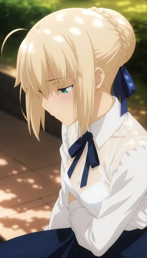 masterpiece, best quality, amazing quality, highres, absurdres, very aesthetic, high resolution, ultra detailed, perfect details, solo, day, , outdoors, ufotable style, (dappled sunlight), backlight, upper body, (from side, from above), 
 
1girl, ufotable ...