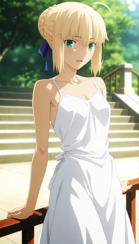 masterpiece, best quality, amazing quality, highres, absurdres, very aesthetic, high resolution, ultra detailed, perfect details, day, , outdoors, ufotable style, (dappled sunlight), backlight, (cowboy shot) , 
 
1girl, ufotable style, anime style,  (anime...