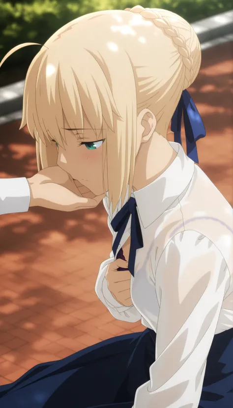 masterpiece, best quality, amazing quality, highres, absurdres, very aesthetic, high resolution, ultra detailed, perfect details, solo, day, , outdoors, ufotable style, (dappled sunlight), backlight, upper body, (from side, from above), 
 
1girl, ufotable ...