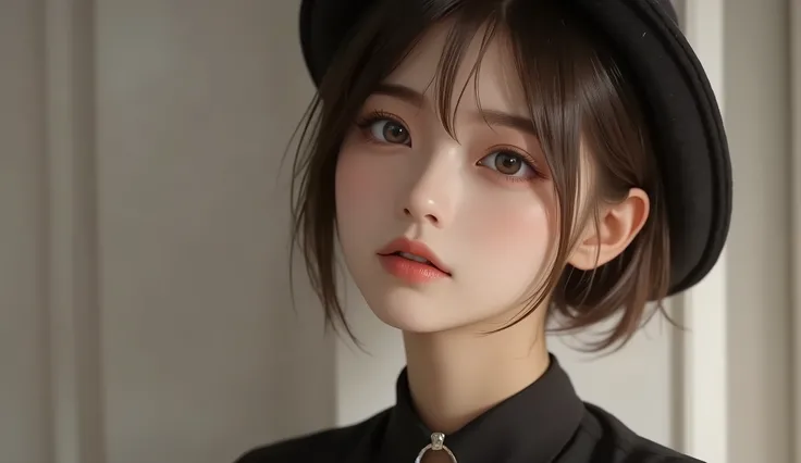 8k,ultra high resolution , Best Quality, masterpiece,rule of thirds,golden ratio,surreal,pictures, one woman,( girl:1.3),cute,cute顔, Beautiful Eyes in Every Detail , 細かくdetails,mature woman,princess,Full body,black hair,Short Bob,ID photo, luxurious and be...