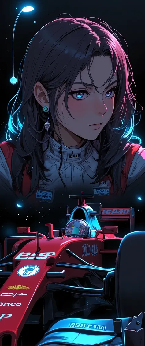 F1 Race Scenery,team" Alfa Romeo",Mysterious Effects,Detailed lace pattern,high quality,realistic,HIGH QUALITY,delicate texture,Detail Focus,Real Time Action,Driver Focus Face,Speed and Momentum,Pit Crew Movement,Smoke and Exhaust Textures,bright lights al...