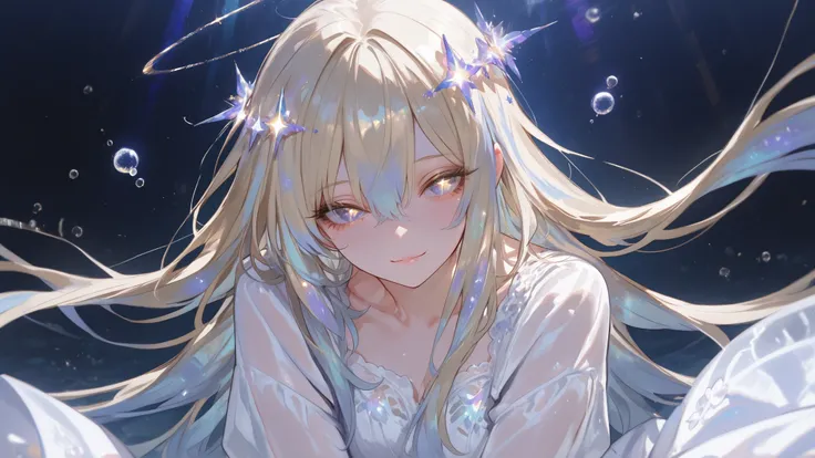 ((best quality)), (( masterpiece)), ((super detailed)), (illustration), (Detailed light ), (extremely delicate and beautiful), a girl,  cute face, upper body,  two legs , Long skirt, (beautiful detailed eyes), I have stars in my eyes, messy floating hair, ...