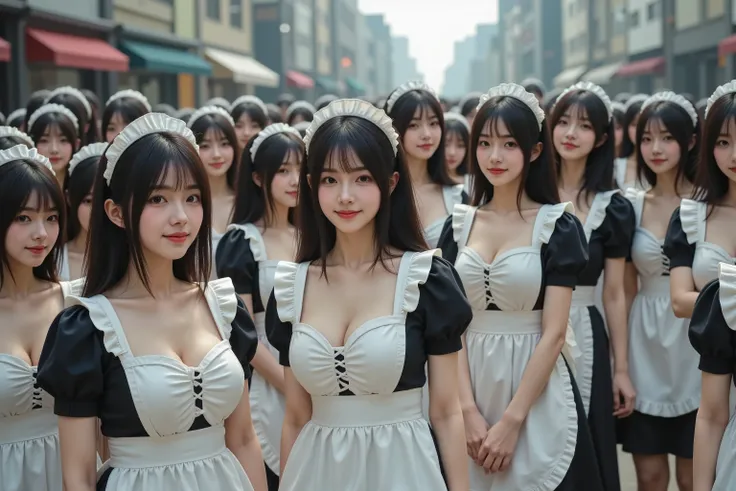 (Myself=Japanese Beautiful Clones multiply girls),
(Japanese Beautiful Clones multiply girls:顔 髪型 体型 女体 super big  容姿=exactly match),
(Super Best masterpiece Art,16K, best image quality, Ultra High Definition), 
(Xiaoyan, black hair, semi-long hair wearing...