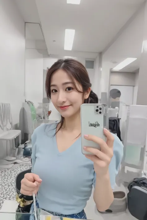 of、ピンクofゲームチェアに座っているストリーマー 、full bodyポートレート、 Shot at random angles 、(( opens her hoodie with both hands to show off her white strapless tube top))、スレンダーで小胸ofモデル , short hair, very short hair, 超high resolution, masterpiece, anatomically correct, Super Deta...
