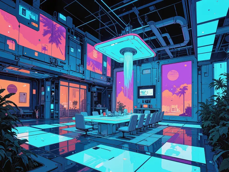 "Futuristic-style (translucent architectural marvel:1.4), a breathtaking smart home designed with cutting-edge translucent materials and illuminated by vibrant neon accents. The exterior is composed of glass-like panels with a crystalline texture, seamless...