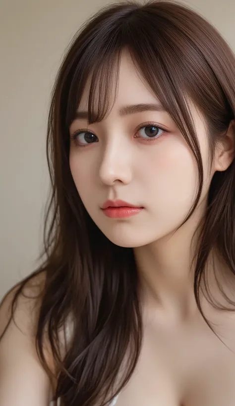 girl , alone, nothing , masterpiece, accurate , anatomically accurate from toe to head, Best Quality, details , High details , 非常にdetailsな描写 , 非常にdetailsな, beautiful sisters , selfie, I'm wearing a knitted tank top, big , close-up , Leather details ,...