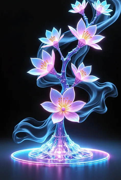 glass, 半透明のクリスタルglass製品, Shining cherry blossoms, glassの桜の盆栽, Miniature Art, Superior quality, 4k, Super Fine, Realistic As Pictured, professional, Bokeh, vibrant colors, Physically Based Rendering, extreme details, glassの桜の盆栽, beautiful cherry blossoms, 光...