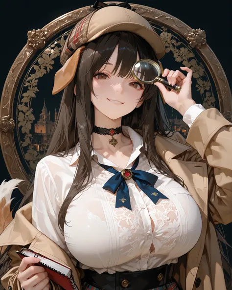 masterpiece, source_hentai, Best Quality, black, very aesthetic, high resolution, super detailed, illumination, colorful, Absard Dress, newest,Dog Detector,
expressive eyes, upper body, Detailed Faces, beautiful face, foot, one girl, Super long hair, dark ...