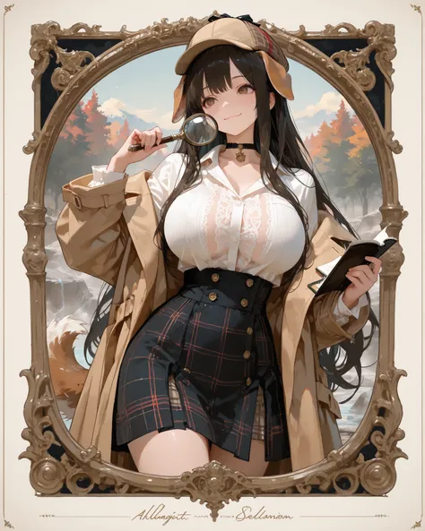 masterpiece, source_hentai, Best Quality, black, very aesthetic, high resolution, super detailed, illumination, colorful, Absard Dress, newest,Dog Detector,
expressive eyes, upper body, Detailed Faces, beautiful face, foot, one girl, Super long hair, dark ...