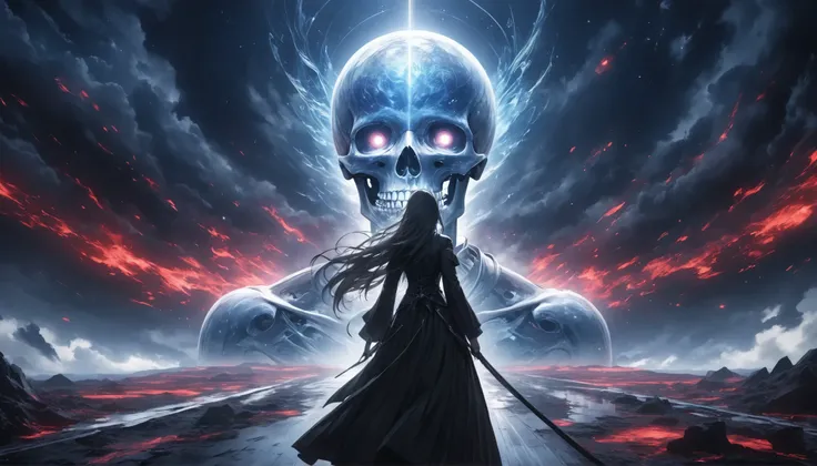 (Sci-fi, dark fantasy mixed, low glowing scene, \Written with an illumination pen\), landscape composition that distorts space and time, cryptic,
\theme;\Journey to the Underworld Built in Space, gaze from the dead as they travel through a dark, closed sk...
