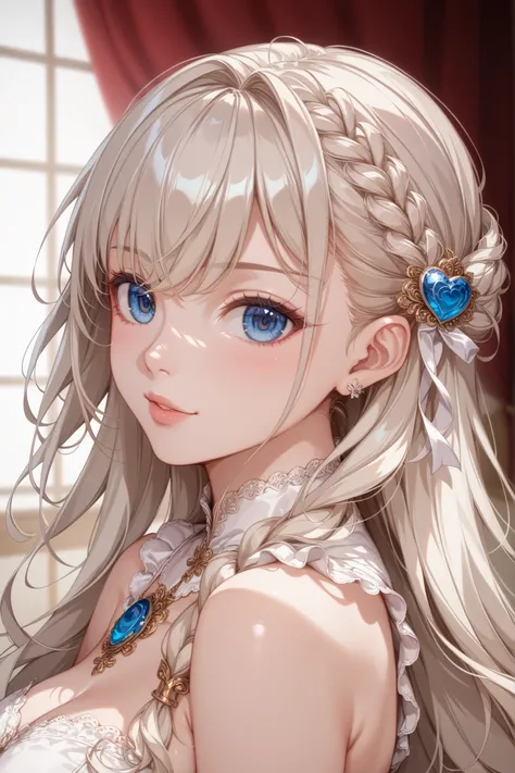 bright look、 photorealism、 highest quality、 Super high resolution、 picture、 Photo of an exquisitely beautiful Scandinavian girl、 extraordinary beautiful girl、 cute and beautiful face details、 beautiful bangs、 Alice in wonderland、18-year-old、Shining white ...