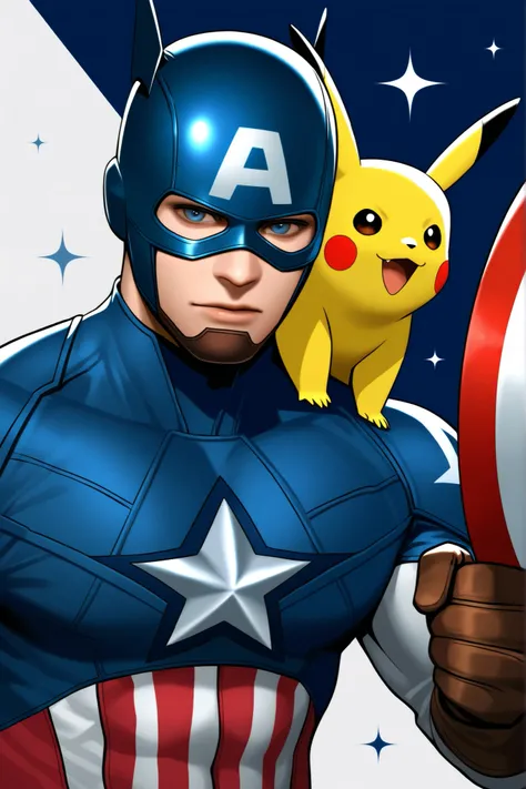 Pikachu Captain America