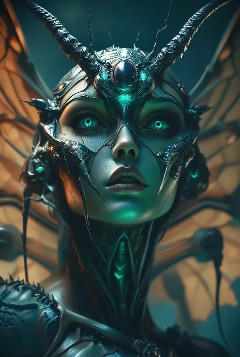 (Best Quality, 4K, high definition, masterpiece:1.2), (super detailed, photorealistic looking happy:1.37), photo taken by professional photographer, a beautiful, extremely sensual queen of bugs, detailed facial features, elegant posture, alluring expressio...