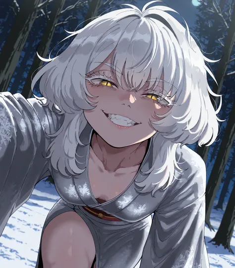 (face focus), (masterpiece), looking at viewer, (close), (high quality, high detail), sincos, nyantcha, diives, dev_dev(0614), (dynamic pose, solo), (shoulder length hair), wolf cut, white hair, messy hair, long messy bangs, long fringes, white eyelashes, ...