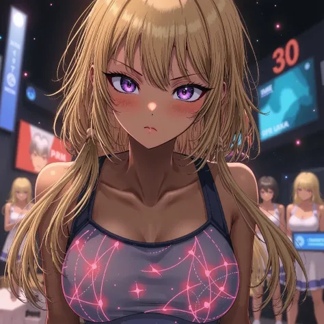 1 girl in luminous clothes、solo、(kogyaru)、8K high resolution、extreme detail、realistic、HDR、studio lighting、vibrant colors、bokeh、Dark Atmosphere、fantastic、Everything emits half light