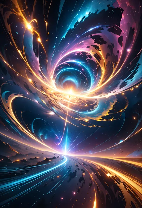 ultra detailed, absolutely resolution, masterpiece, spiral galaxy, cosmic rays, electromagnetic waves, sparks, various effects