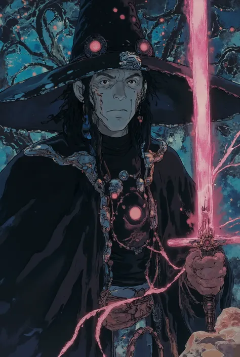 A mysterious figure stands cloaked in shadows, the air around them charged with a magical energy that pulses like a heartbeat. Their piercing gaze, illuminated by a faint glow, locks onto the viewer, holding an aura of both mystery and raw power. The chara...
