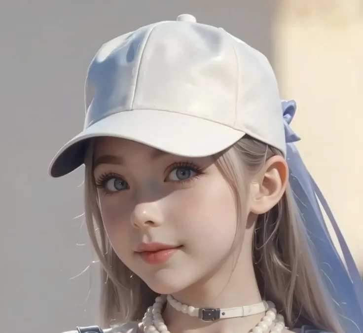 A 21-year-old girl,side,(The protagonist in a white sports vest ,Grey yoga pants, white socks,sneakers,White sun hat) Girl with flax-colored hair who looks up slightly at,looks at the camera,sexy lips,super detailed, surrealism, Movie , Octane Rendering, 1...