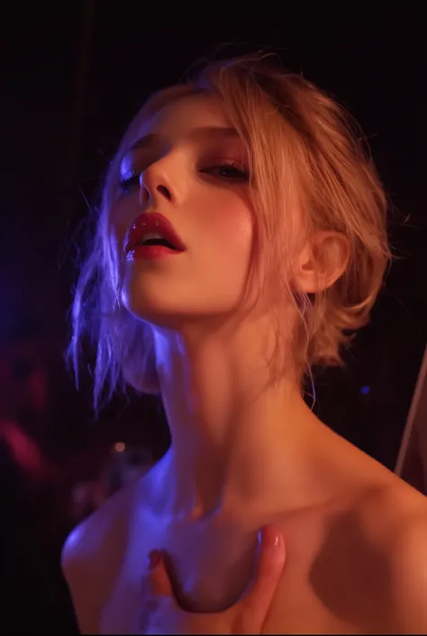 (((don't hang up)))、 charming, desire, obscene, mature women, charming的身体线条 , (( Delicate facial features , open your mouth, )), dramatic lighting , realistic, 8,000, Cinematic Composition , Dark and melancholy atmosphere , ...