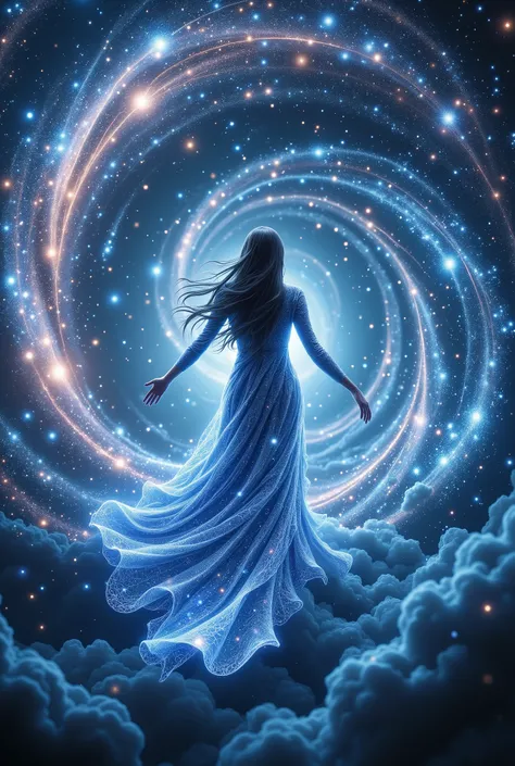 The galaxy's vast and powerful vortex,swirling galaxy,Spiral Galaxy,Holographic Cloth