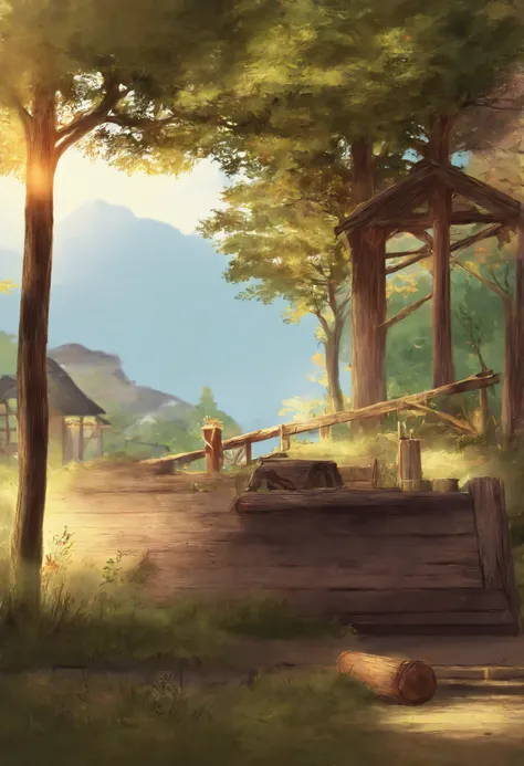 A peaceful village RPG The warmth of wood Compa