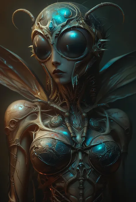 (Best Quality, 4K, high definition, masterpiece:1.2), (super detailed, photorealistic looking happy:1.37), photo taken by professional photographer, a beautiful, extremely sensual queen of bugs, detailed facial features, elegant posture, alluring expressio...