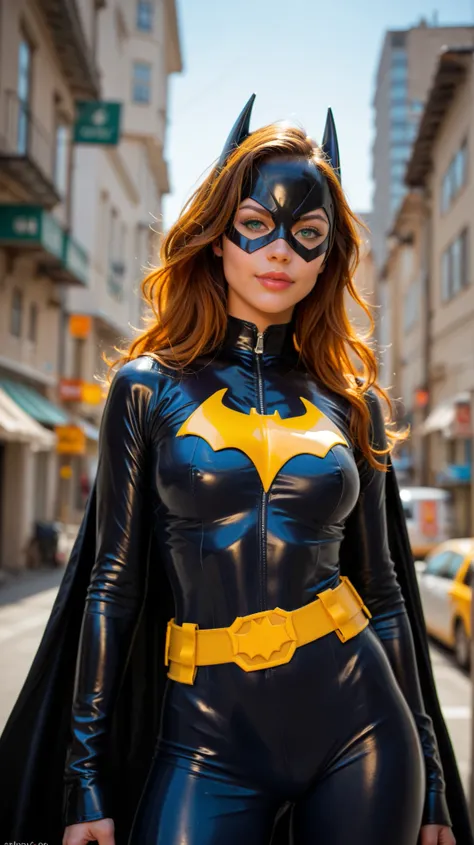 batgirl in manhadon city on the jet