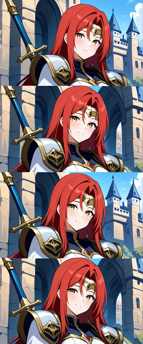 (score_9,score_8_up,score_7_up,BREAK source_anime,(masterpiece:1.2),best quality,very aesthetic,public indecency,absurdres),masterpiece,best quality,very aesthetic,absurdres,intricate details,fantasy,1girl,solo, fana,sword,circlet,red hair,yellow eyes,very...