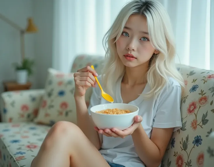 ((RAW Photo), Absurds, (Absurd Resolution)), (Masterpiece, Best Quality), ((Hyperrealism, Photorealistic)), (AI Fantasy), (realistic pupil, sky blue eyes), (cute Korean girl, 18 years old), (showy girl, she is very beautiful, she knows it and likes it), (p...