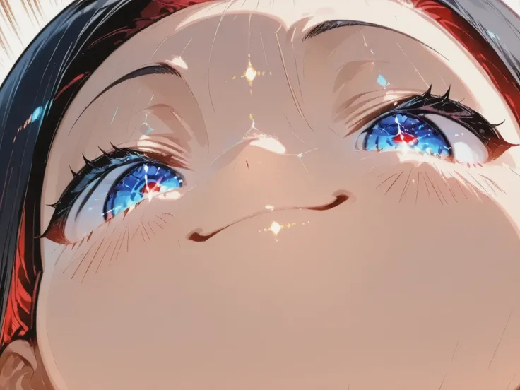 1boy\(android 17\), chibi, round face, smug smile, simplified shading, BREAK, plain white background, comic style burst lines, BREAK, front view, close-up, BREAK, ray tracing, UHD, retina, masterpiece, accurate, anatomically correct, textured skin, super d...