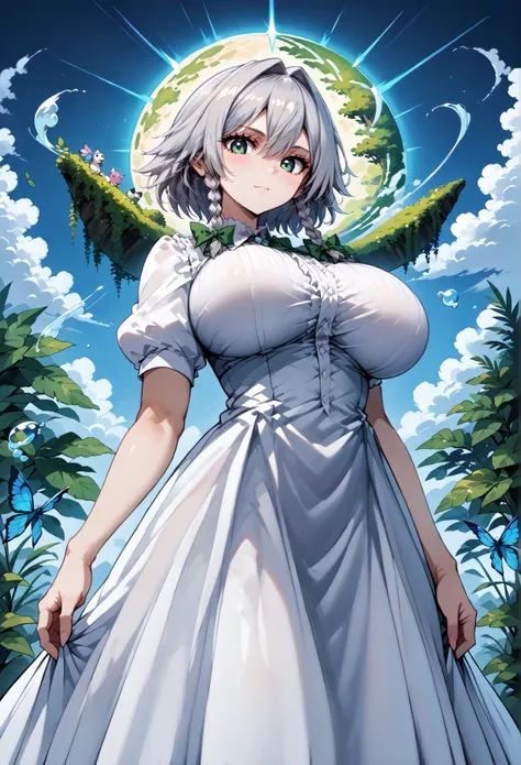 score_9, score_8_up, score_7_up, source_anime, 4K,perfect fingers,(perfect hands, perfect anatomy),prefect lighting, very aesthetic, intricate details,highly detailed background, masterpiece, high quality, best quality,
1girl,solo, izayoi_sakuya,silver hai...