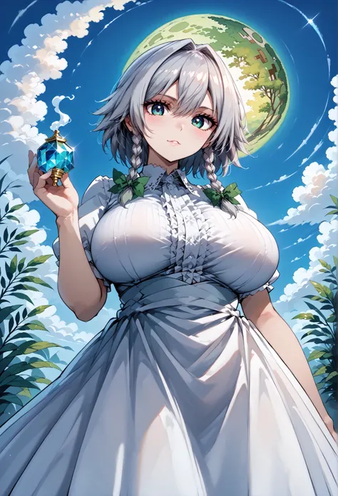 score_9, score_8_up, score_7_up, source_anime, 4K,perfect fingers,(perfect hands, perfect anatomy),prefect lighting, very aesthetic, intricate details,highly detailed background, masterpiece, high quality, best quality,
1girl,solo, izayoi_sakuya,silver hai...
