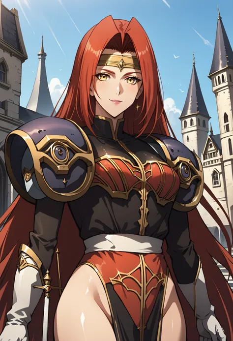 (score_9,score_8_up,score_7_up,BREAK source_anime,(masterpiece:1.2),best quality,very aesthetic,public indecency,absurdres),masterpiece,best quality,very aesthetic,absurdres,intricate details,fantasy,1girl,solo,
fana,sword,circlet,red hair,yellow eyes,very...