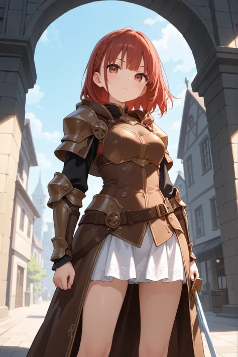 holding a sword with both hands、Brave figure