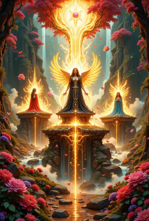 The space resembles the Garden of Eden, intertwined with the astral world. The air is filled with the scents of roses, of jasmine and exotic fruits, and under their feet is velvety grass, covered with flower petals of all shades: take, golden , purple. Ab...