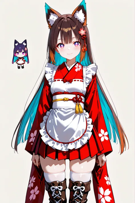 masterpiece,best quality,
A beautiful Japanese anime girl,kawaii,solo,
((negative space)),margin,((Margin at top)),upper body,Standing upright posture,
((arms at sides)),
simple background,character sheet,
Pleased,Cheerful,Closed Mouth Smile,
long ash bro...