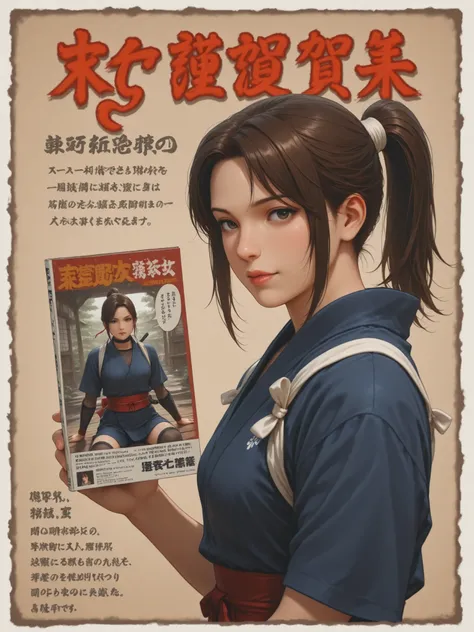 (Old magazines,Monthly Ninja),昭和レトロstyle, vintage,Old texture