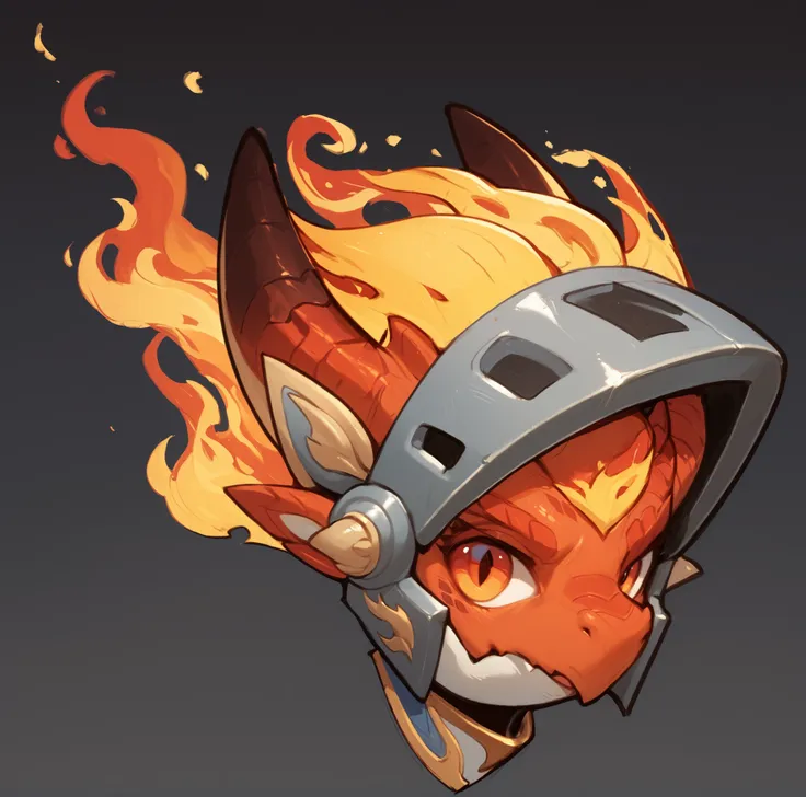 dragon，dragon头，helmet，Metal，flame，Special Effects