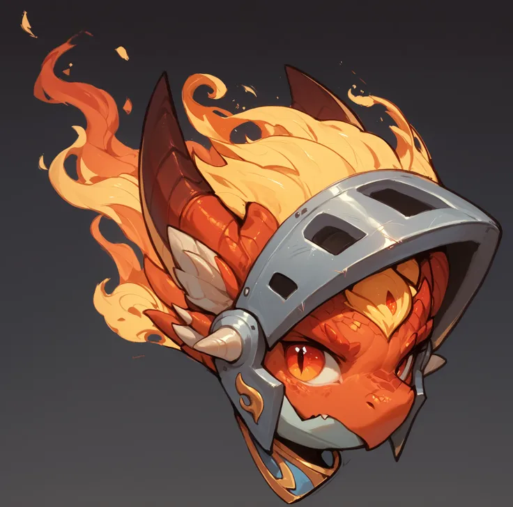 dragon，dragon头，helmet，Metal，flame，Special Effects