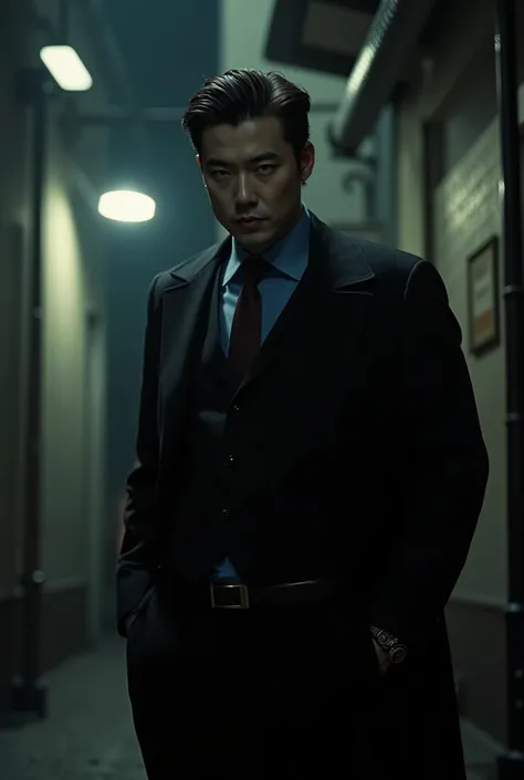 Handsome Asian detective in his 30s