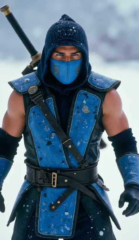 Tom Cruise takes on the role of the ruthless Sub-Zero in an electrifying reinterpretation of the master of cryokinesis in * mortal kombat*. Wearing ninja armor reinforced in shades of blue and black , with crystallized ice plates that reflect light wit...