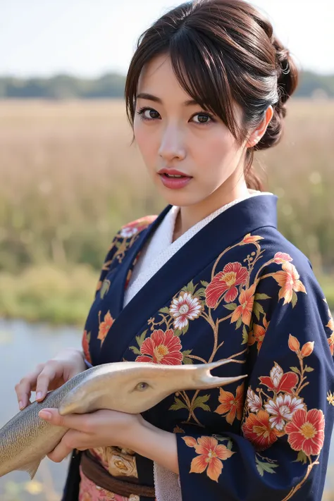 (masterpiece:1.5),beautiful hair,Beautiful Eyes,beautiful lips,Beautiful slender body,(Konno Anna:1.2),(Riho Yoshioka:1.1),(in the Imperial Court:1.3),(Riverside:1.4),bust illustration from the front ,((((An Extraordinary Beauty:1.7)))),(((( kimono,jacket,...